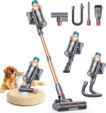 SMOTURE Cordless Vacuum Cleaner — Longest Runtime with Motorized Bed Brush